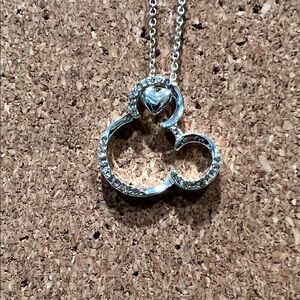 Disney Silver Mickey Mouse Pendant Necklace